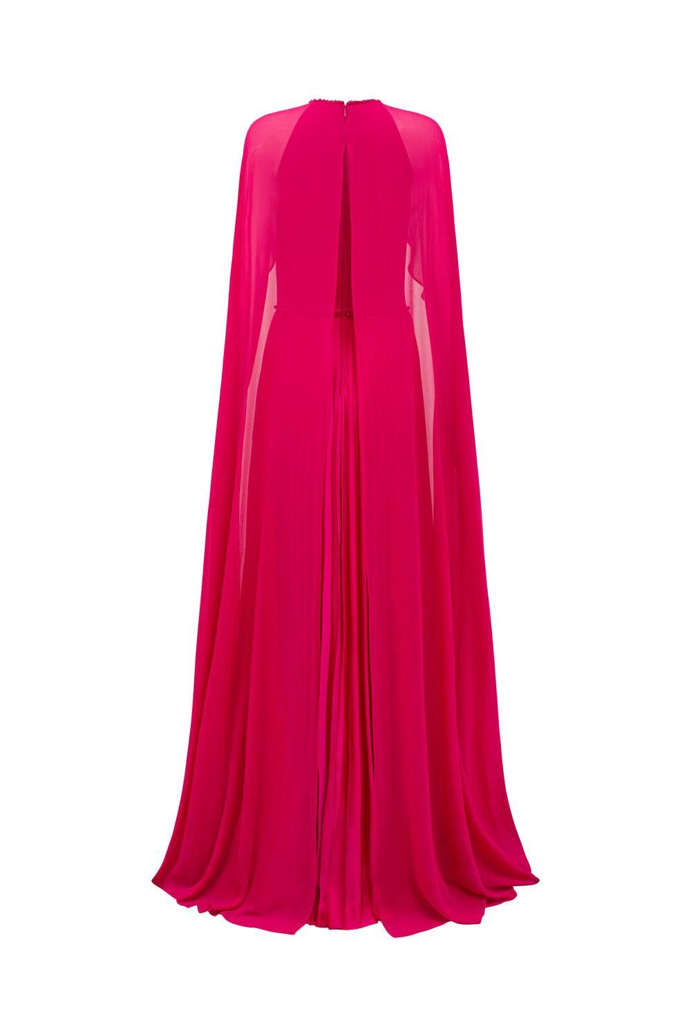 Long Sleeves Cape Pleated Dress